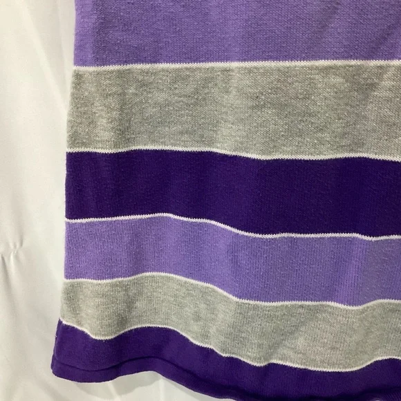 Children’s Place Girls Striped Everyday Short Sleeve Dress Size 5/6 Purple/Grey - Picture 9 of 16